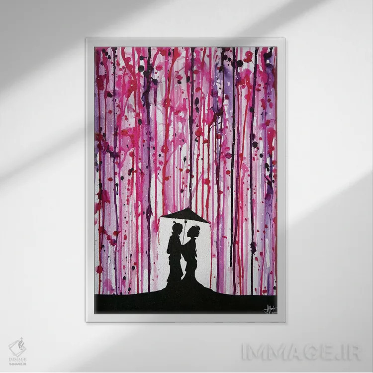 تابلو دکوراتیو شکوفه های وحشی اثر مارک آلانته - نمای قابدار سفید