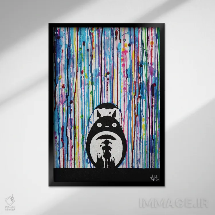 تابلو دکوراتیو همسایه ها اثر مارک آلانته - نمای قابدار مشکی