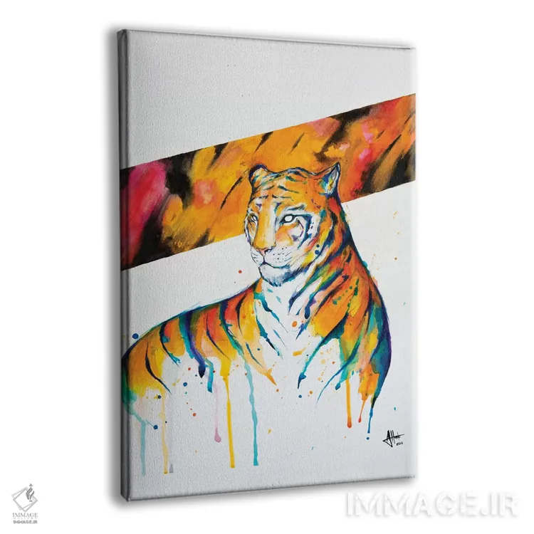 تابلو دکوراتیو درخشان شعله ور اثر مارک آلانته - نمای پرسپکتیو محصول