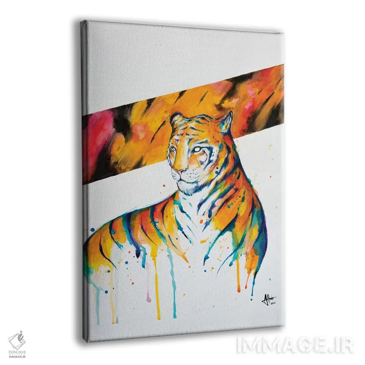 تابلو دکوراتیو درخشان شعله ور اثر مارک آلانته - نمای پرسپکتیو محصول