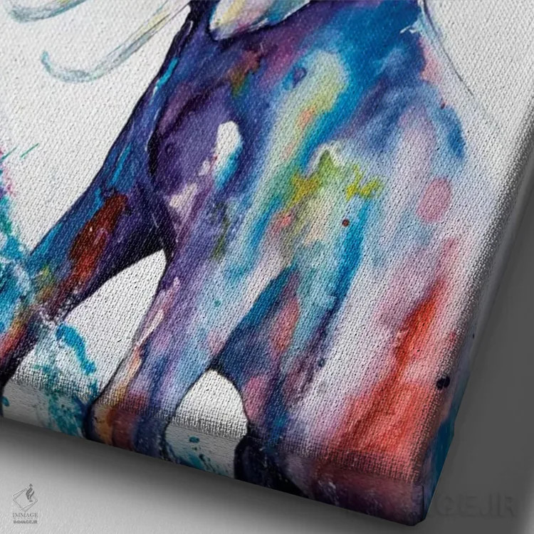 تابلو دکوراتیو وریس اثر مارک آلانته - نمای نزدیک بافت بوم