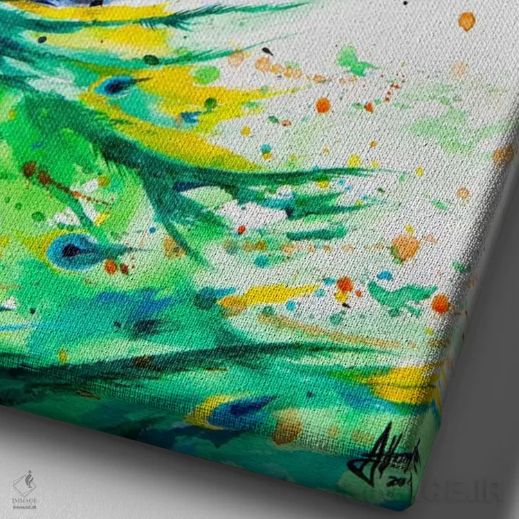 تابلو دکوراتیو آفرودیت اثر مارک آلانته - نمای نزدیک بافت بوم