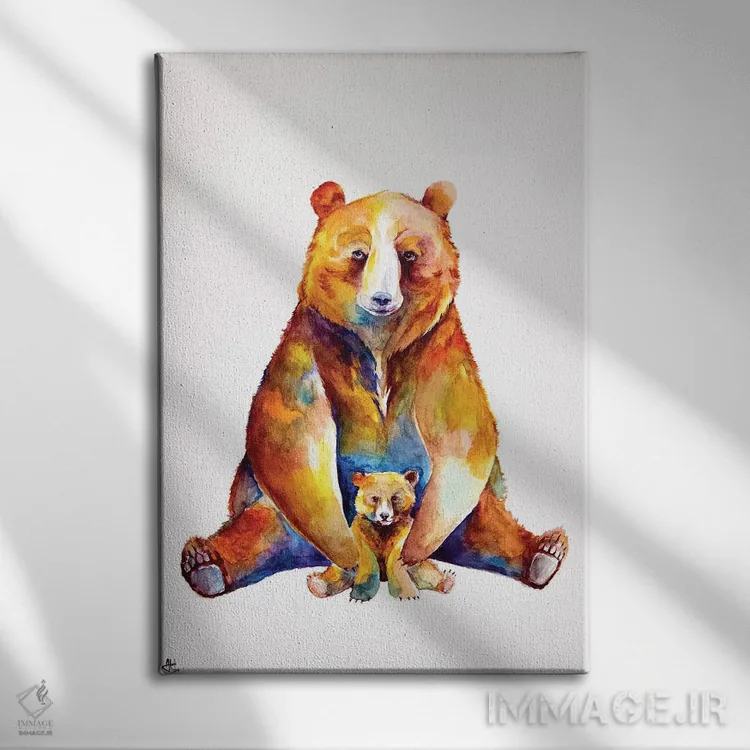 تابلو دکوراتیو ضروریات خرسی اثر مارک آلانته - نمای روبهرو روی دیوار