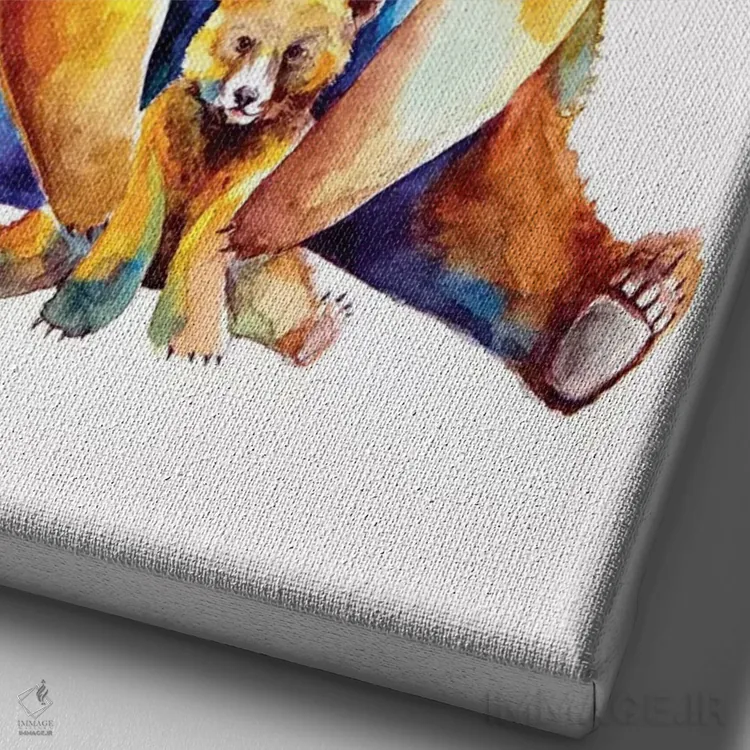 تابلو دکوراتیو ضروریات خرسی اثر مارک آلانته - نمای نزدیک بافت بوم