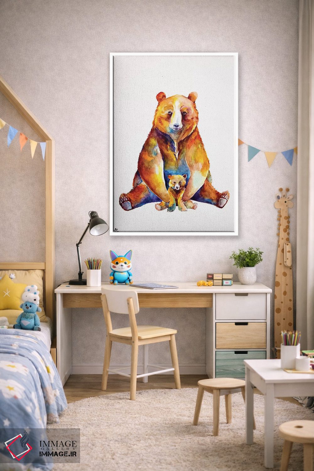 تابلو دکوراتیو ضروریات خرسی اثر مارک آلانته - D1W