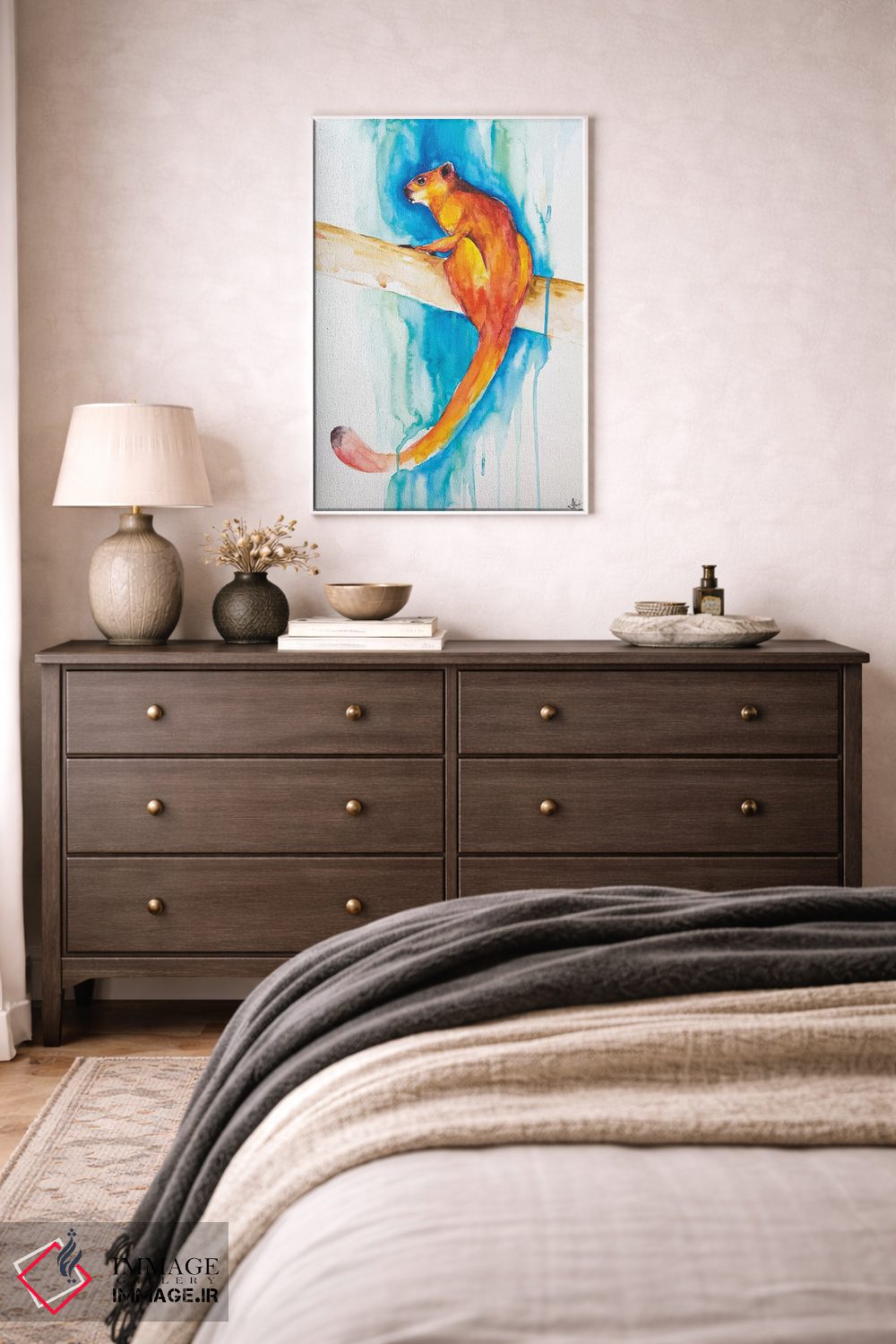 تابلو دکوراتیو سنجاب پرنده قرمز غول پیکر اثر مارک آلانته - D3W