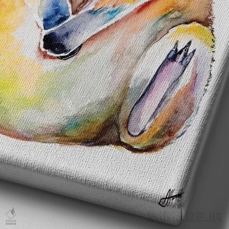 تابلو دکوراتیو کوکا اثر مارک آلانته - نمای نزدیک بافت بوم