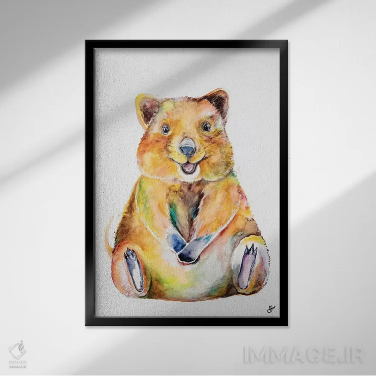 تابلو دکوراتیو کوکا اثر مارک آلانته - نمای قابدار مشکی