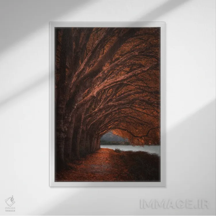 تابلو دکوراتیو سلام پاییز! اثر مارکوس هنن - نمای قابدار سفید