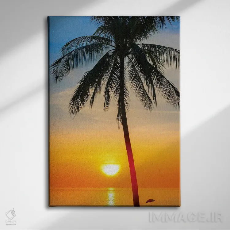 تابلو دکوراتیو غروب تایلند اثر مارکو کارماسی - نمای روبهرو روی دیوار