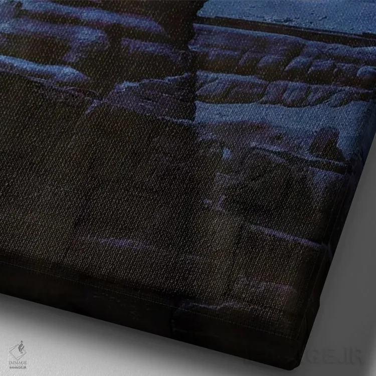 تابلو دکوراتیو سوی تاریک هرم اثر مارکو کارماسی - نمای نزدیک بافت بوم