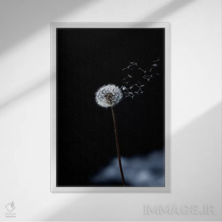 تابلو دکوراتیو تنها یک وزش باد اثر مارکو کارماسی - نمای قابدار سفید