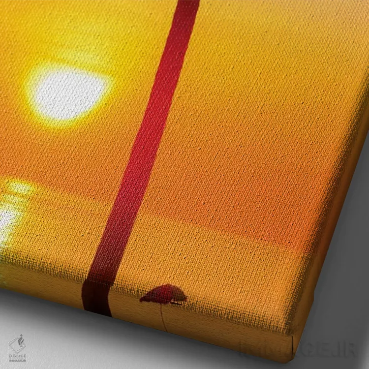 تابلو دکوراتیو غروب تایلند اثر مارکو کارماسی - نمای نزدیک بافت بوم