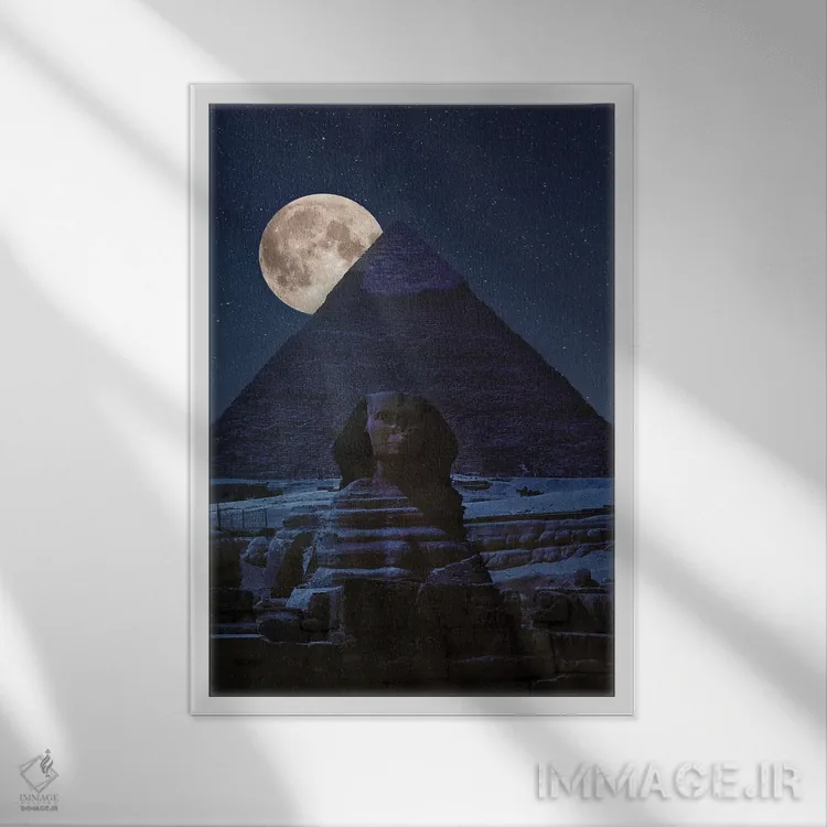 تابلو دکوراتیو سوی تاریک هرم اثر مارکو کارماسی - نمای قابدار سفید