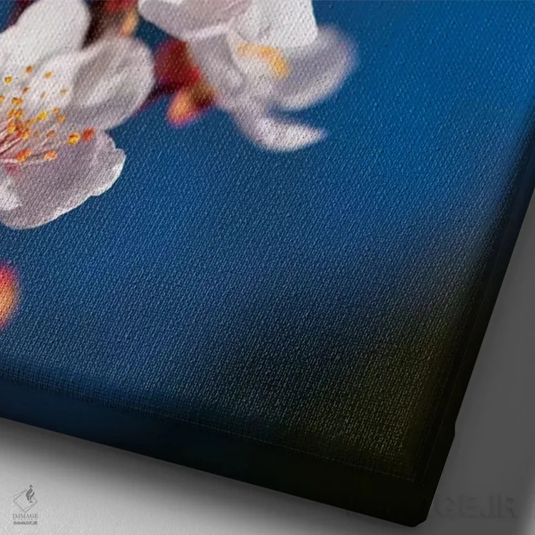 تابلو دکوراتیو بهار ساکورا اثر مارکو کارماسی - نمای نزدیک بافت بوم