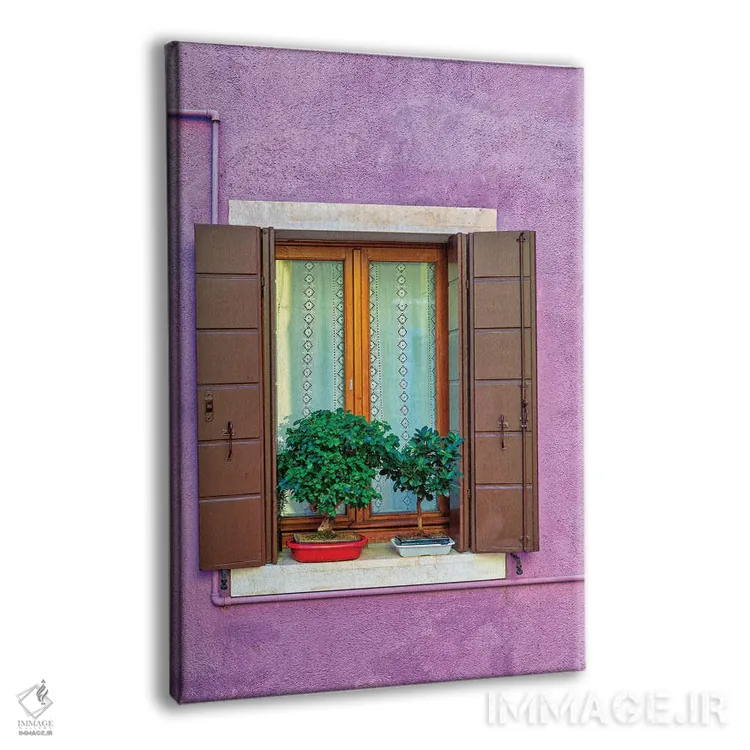 تابلو دکوراتیو پنجره بنفش در ونیز اثر مارکو کارماسی - نمای پرسپکتیو محصول