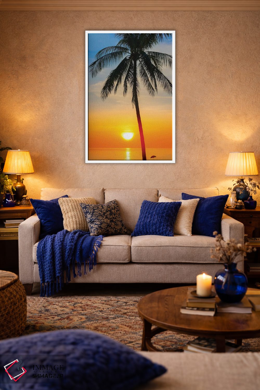 تابلو دکوراتیو غروب تایلند اثر مارکو کارماسی - D1W
