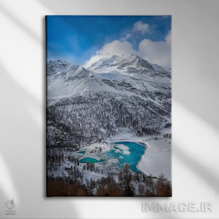 تابلو دکوراتیو قلب یخ زده اثر مارکو کارماسی - نمای روبهرو روی دیوار