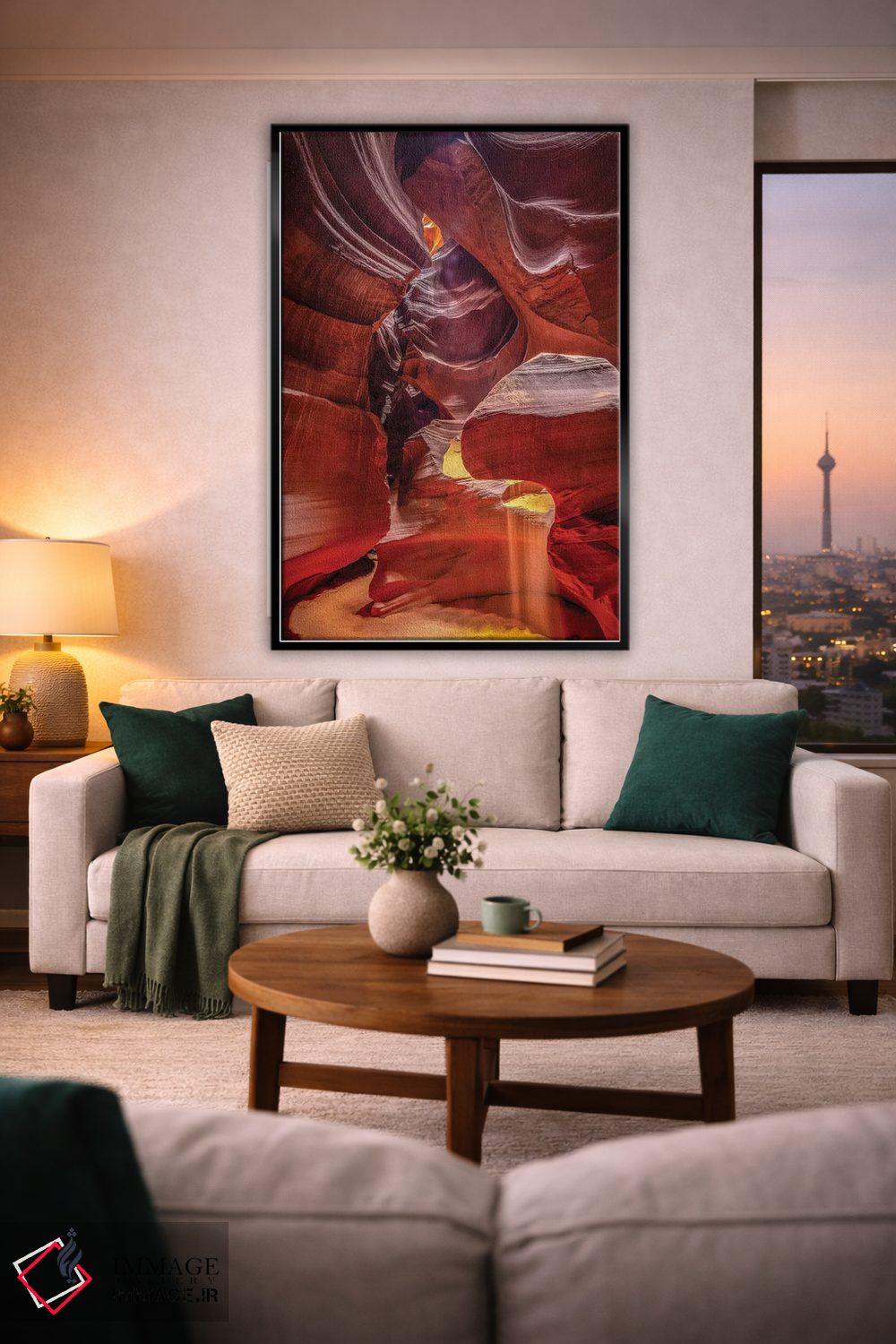 تابلو دکوراتیو شن طلایی اثر مارکو کارماسی - D3B