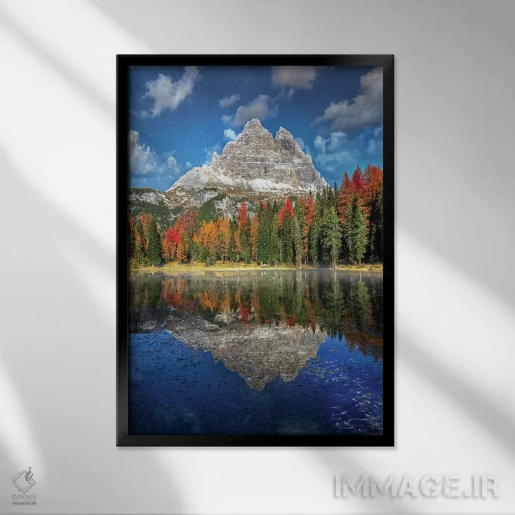 تابلو دکوراتیو تری چیمه لاواردو اثر مارکو کارماسی - نمای قابدار مشکی