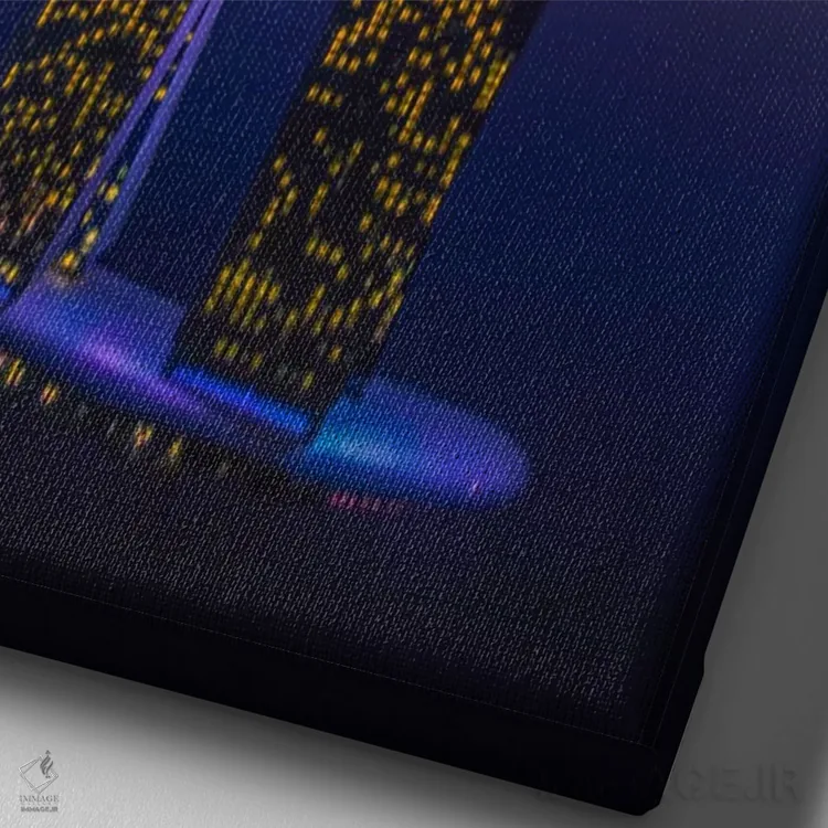 تابلو دکوراتیو مارینا بی سندز اثر مارکو کارماسی - نمای نزدیک بافت بوم