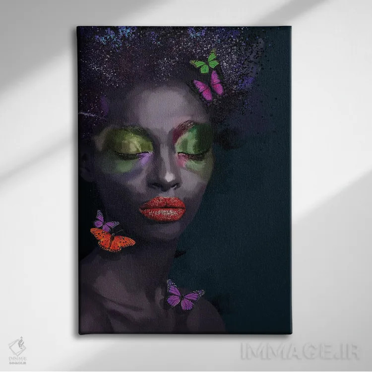 تابلو مدرن زیبایی سیاه IX اثر مارسیا آلک - نمای روبهرو روی دیوار
