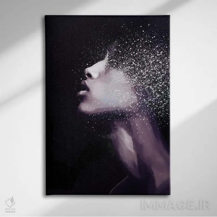 تابلو مدرن زیبایی سیاه XVI اثر مارسیا آلک - نمای روبهرو روی دیوار