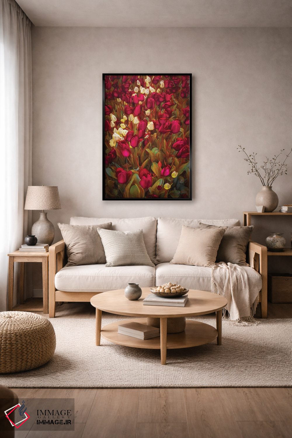 تابلو دکوراتیو لاله ها اثر مارکو کارماسی - D6B