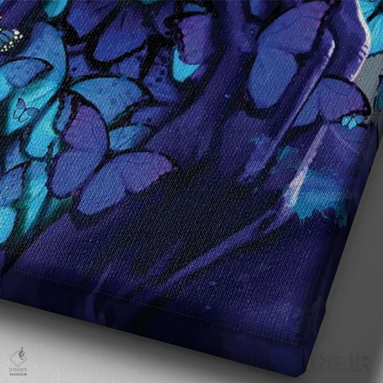 تابلو مدرن زیبایی سیاه V اثر مارسیا آلک - نمای نزدیک بافت بوم