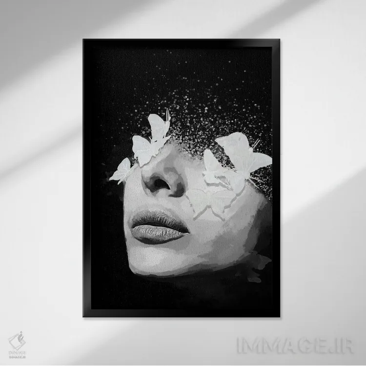 تابلو مدرن انتزاعی VII اثر مارسیا آلک - نمای قابدار مشکی