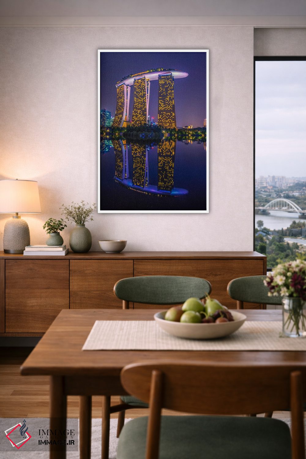 تابلو دکوراتیو مارینا بی سندز اثر مارکو کارماسی - D6W