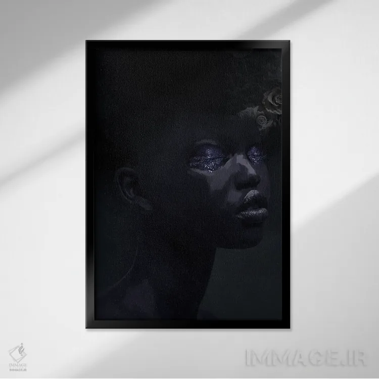 تابلو مدرن زیبایی سیاه XVII اثر مارسیا آلک - نمای قابدار مشکی