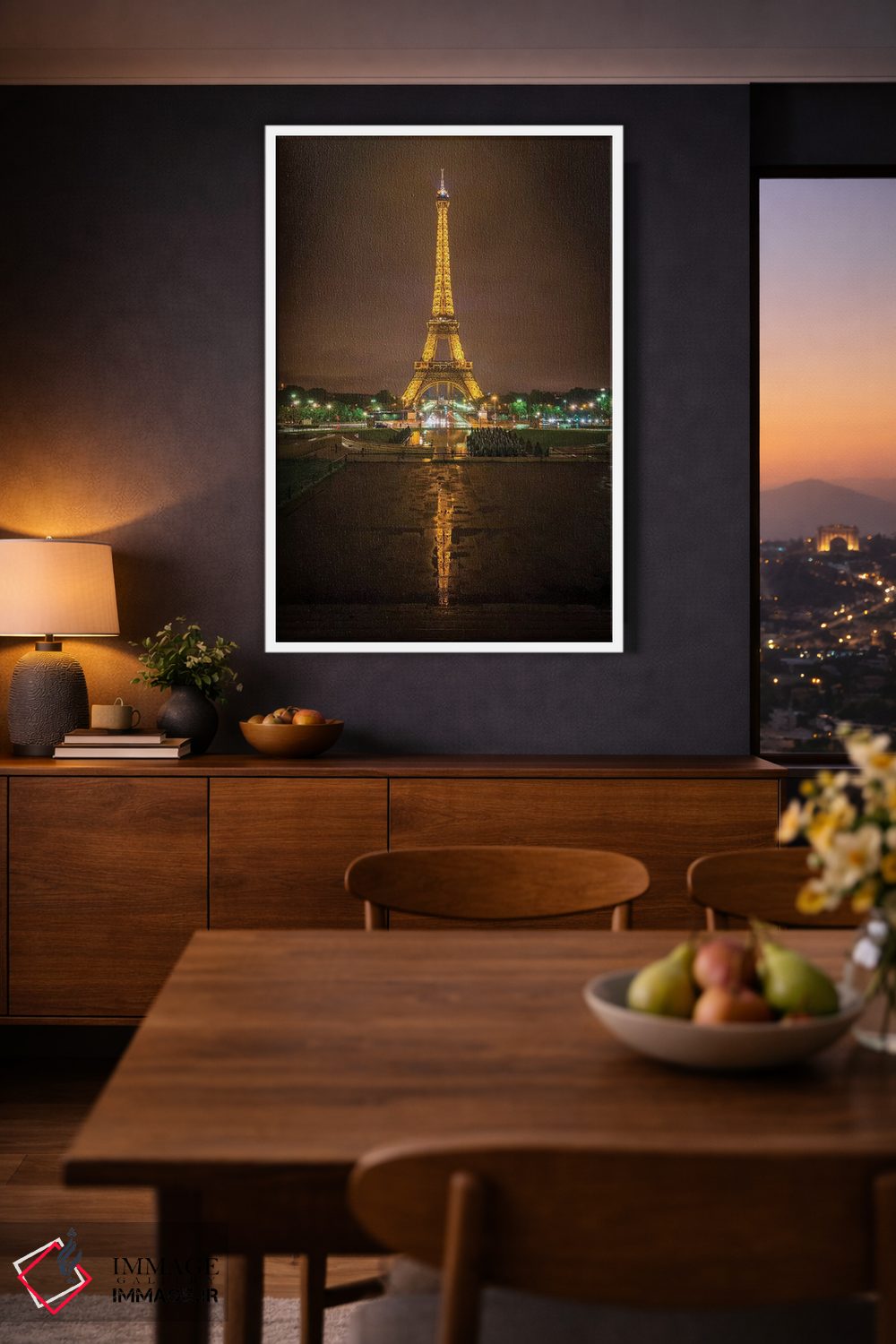 تابلو دکوراتیو انعکاس برج طلایی اثر مارکو کارماسی - D2W