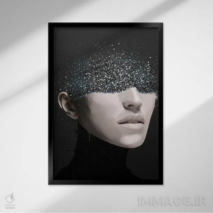 تابلو مدرن انتزاعی VIII اثر مارسیا آلک - نمای قابدار مشکی