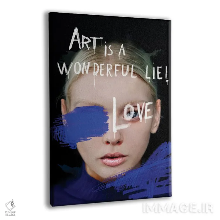 تابلو مدرن چهره شماره LV اثر مارسیا آلک - نمای پرسپکتیو محصول