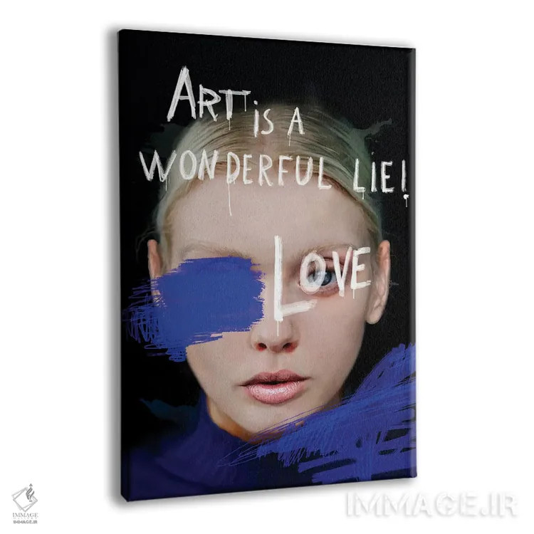 تابلو مدرن چهره شماره LV اثر مارسیا آلک - نمای پرسپکتیو محصول