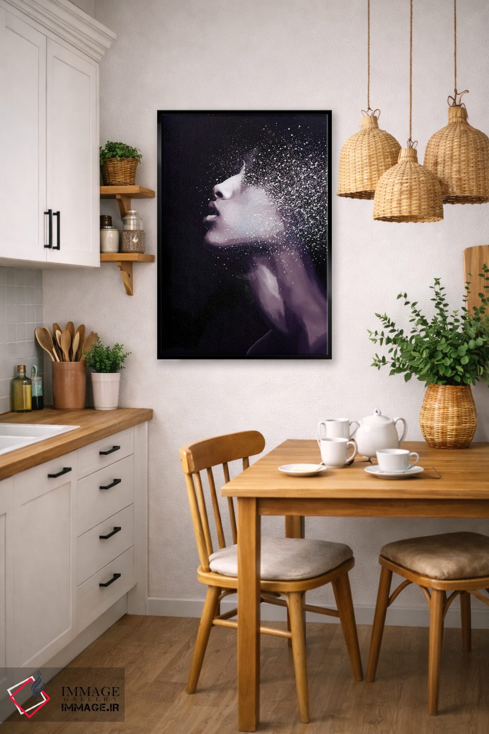 تابلو مدرن زیبایی سیاه XVI اثر مارسیا آلک - D6B