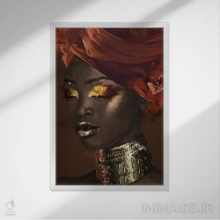 تابلو مدرن زیبایی سیاه XIX اثر مارسیا آلک - نمای قابدار سفید