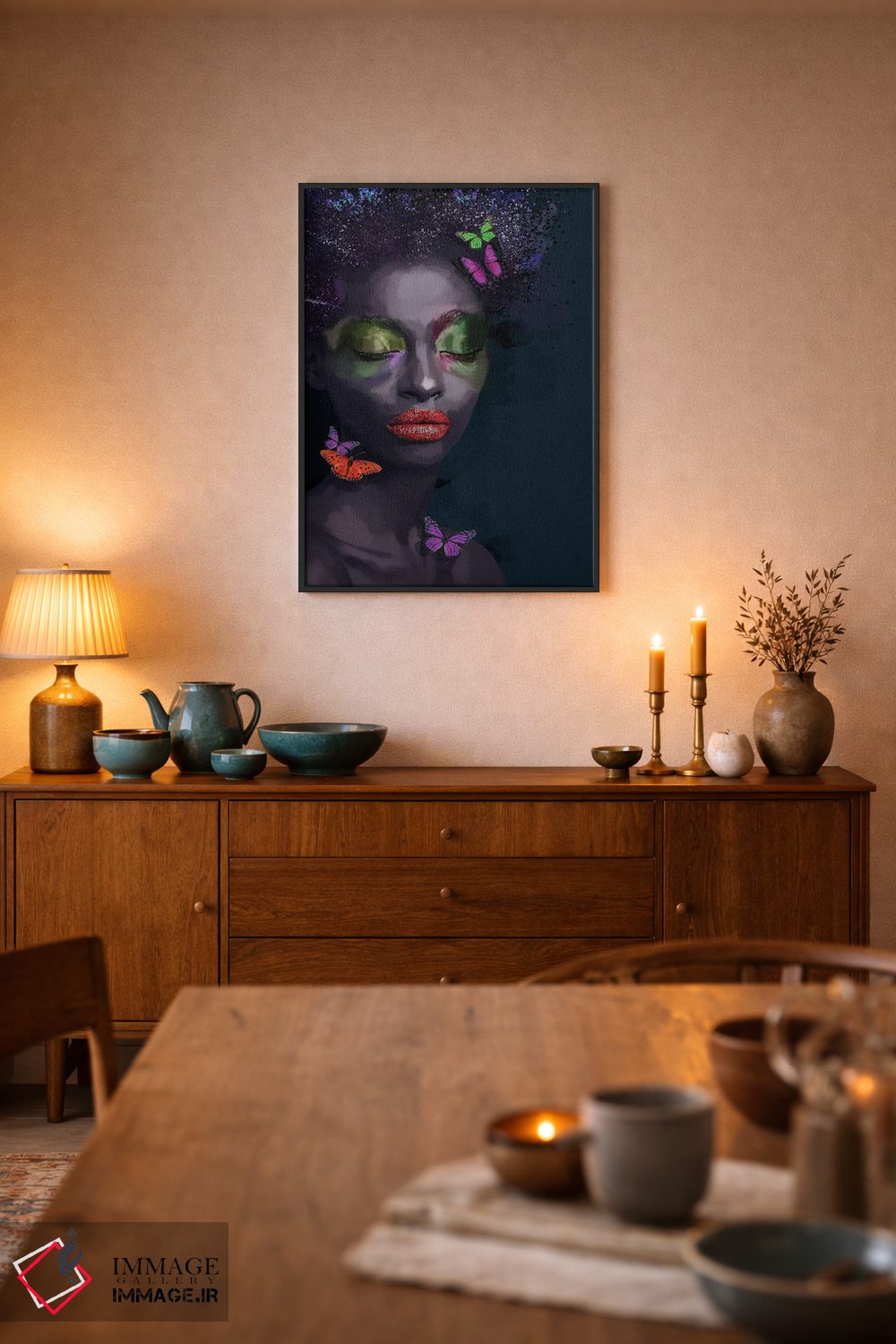 تابلو مدرن زیبایی سیاه IX اثر مارسیا آلک - D6B