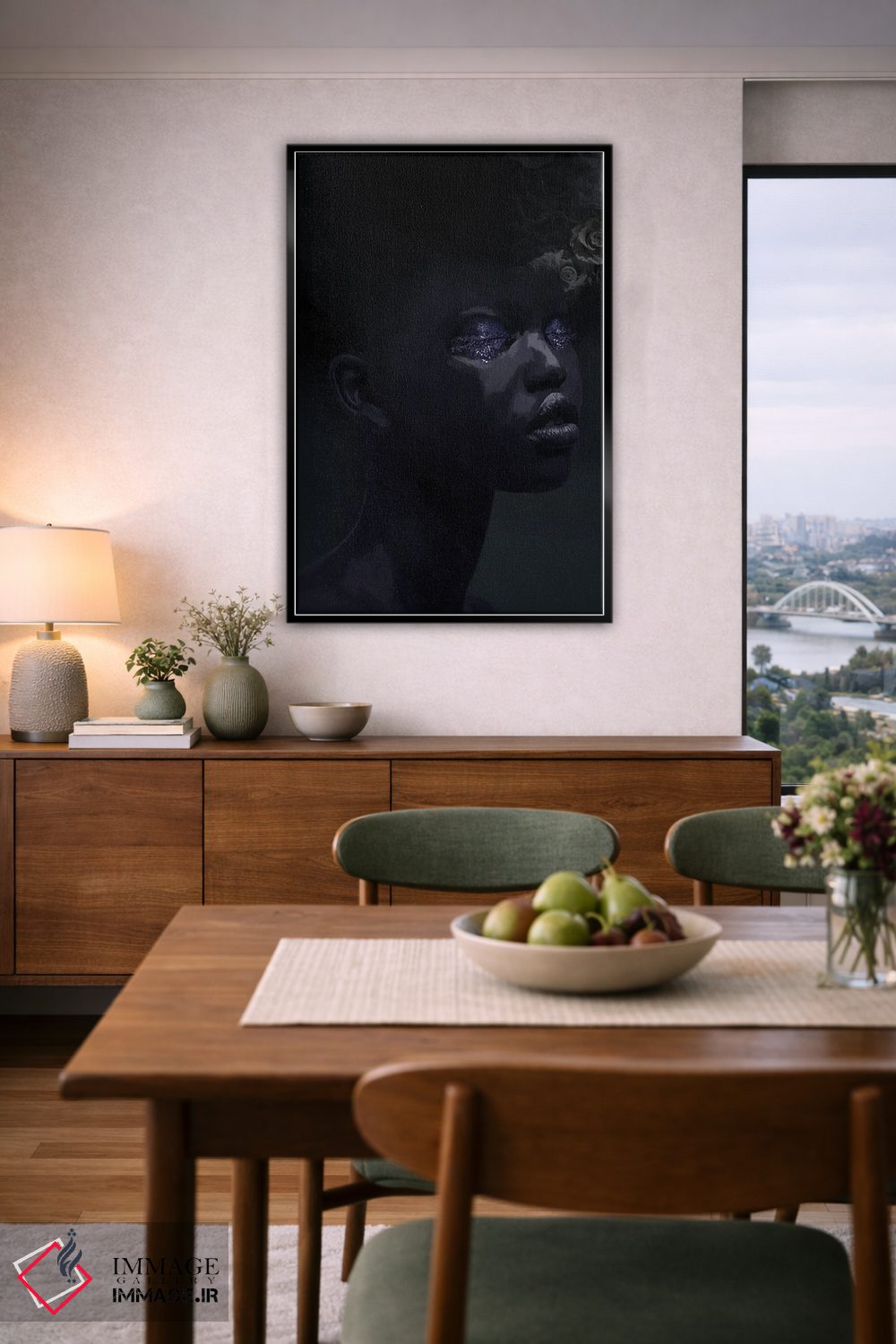 تابلو مدرن زیبایی سیاه XVII اثر مارسیا آلک - D6B