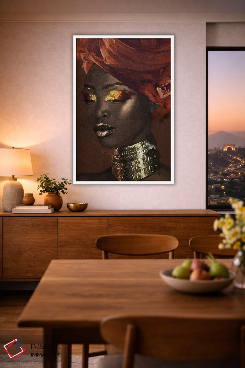 تابلو مدرن زیبایی سیاه XIX اثر مارسیا آلک - D1W