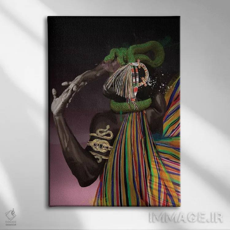 تابلو مدرن زیبایی مقدس اثر مارسیا آلک - نمای روبهرو روی دیوار