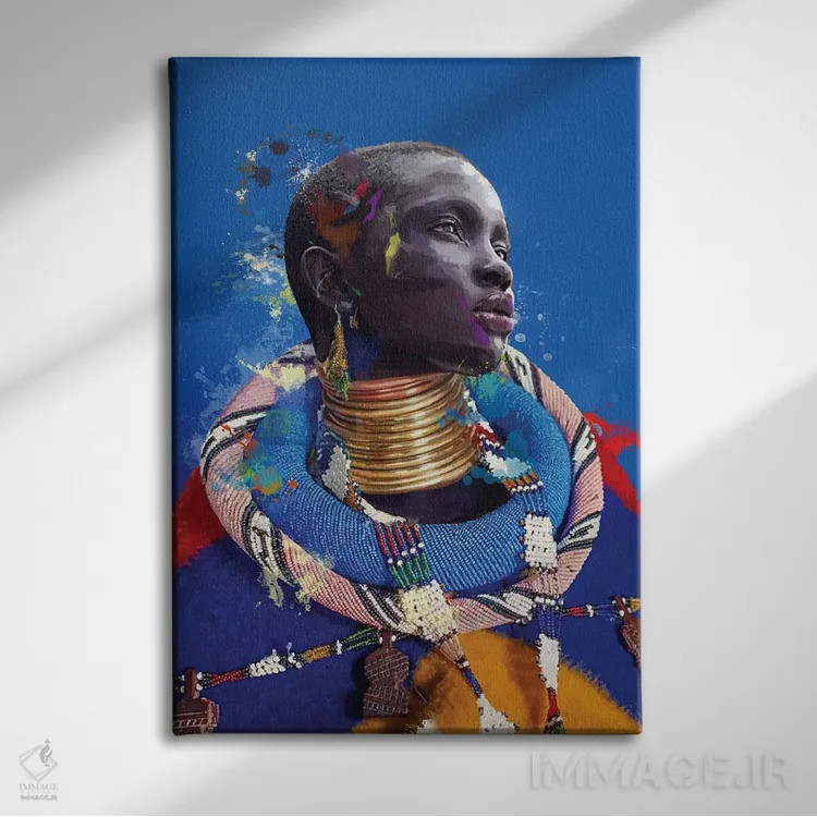 تابلو مدرن قبیله ها XXVI اثر مارسیا آلک - نمای روبهرو روی دیوار