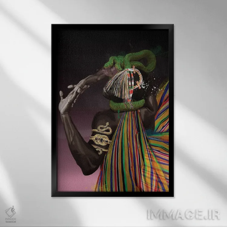 تابلو مدرن زیبایی مقدس اثر مارسیا آلک - نمای قابدار مشکی