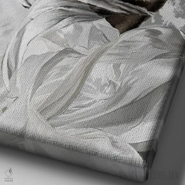 تابلو مدرن زیبایی مقدس اثر مارسیا آلک - نمای نزدیک بافت بوم