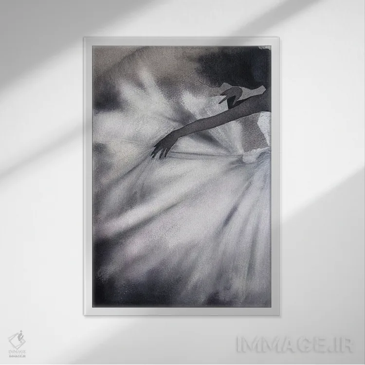 تابلو مدرن آبرنگ I اثر مارسیا آلک - نمای قابدار سفید