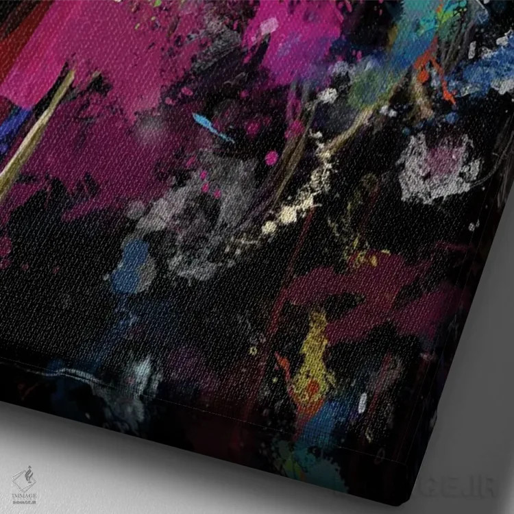 تابلو مدرن جمجمه III اثر مارسیا آلک - نمای نزدیک بافت بوم