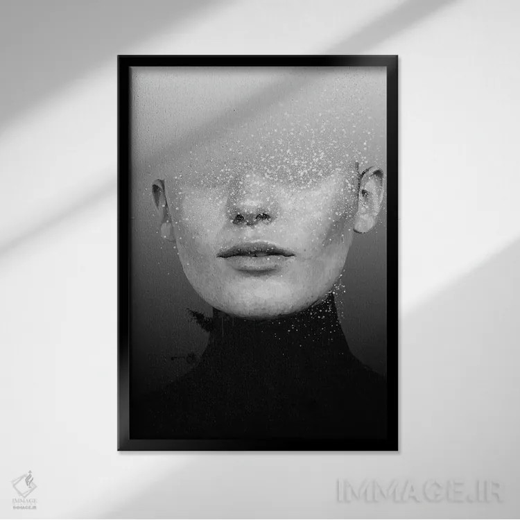 تابلو مدرن انتزاعی XIV اثر مارسیا آلک - نمای قابدار مشکی