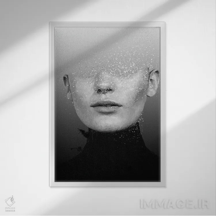 تابلو مدرن انتزاعی XIV اثر مارسیا آلک - نمای قابدار سفید