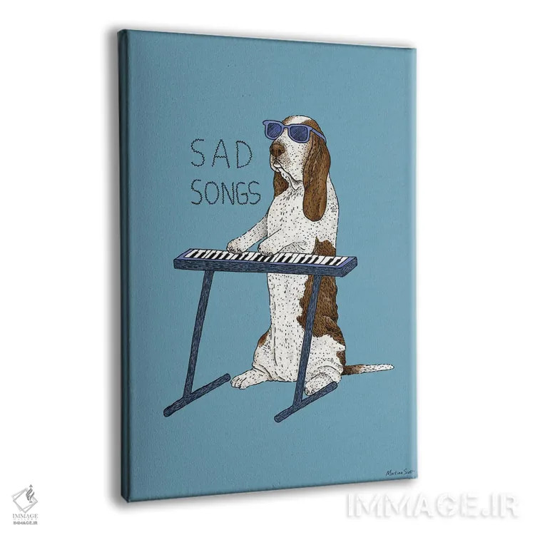 تابلو مدرن آوازهای غمگین اثر مارتینا اسکات - نمای پرسپکتیو محصول